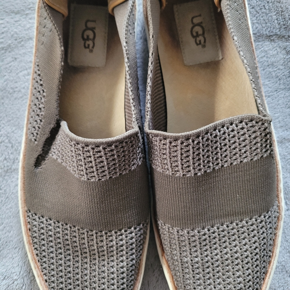 UGG Gray Knit Slip-On Shoes Size 8.5 - Picture 5 of 8
